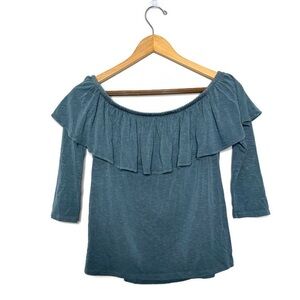 American Eagle Off The Shoulder Ruffle Blouse Women’s Size Small